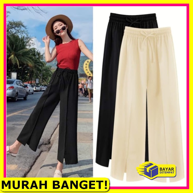 Hot SaleSr-1278Celana Linen Highwaist Bahan Rami Linen 2243 - C KR429 NewCelana Kulot Panjang 9