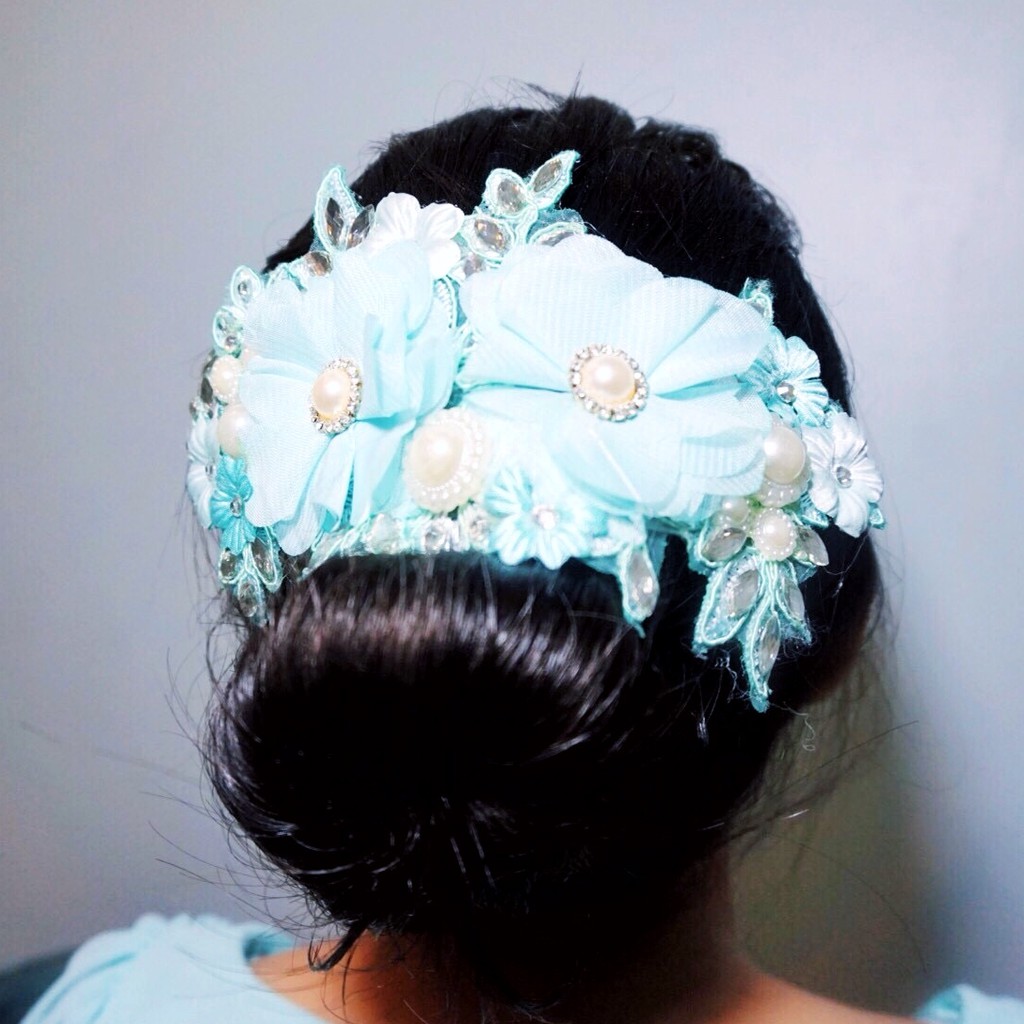 [BISA COD] HAIRPIECE WANITA HEADPIECE PENGANTIN AKSESORIS RAMBUT TOSCA HPM002