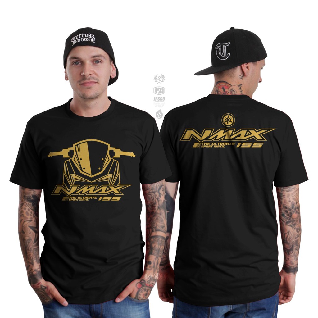 Baju Atasan Kaos Distro Motor Pria Lengan Panjang Terbaru Keren Nmax Ride With Pride Gold