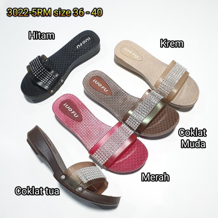 jelly sandal slop luofu sendal selop karet import 3022 5RM jelly sandal slop luofu sendal selop karet import 3022 5RM