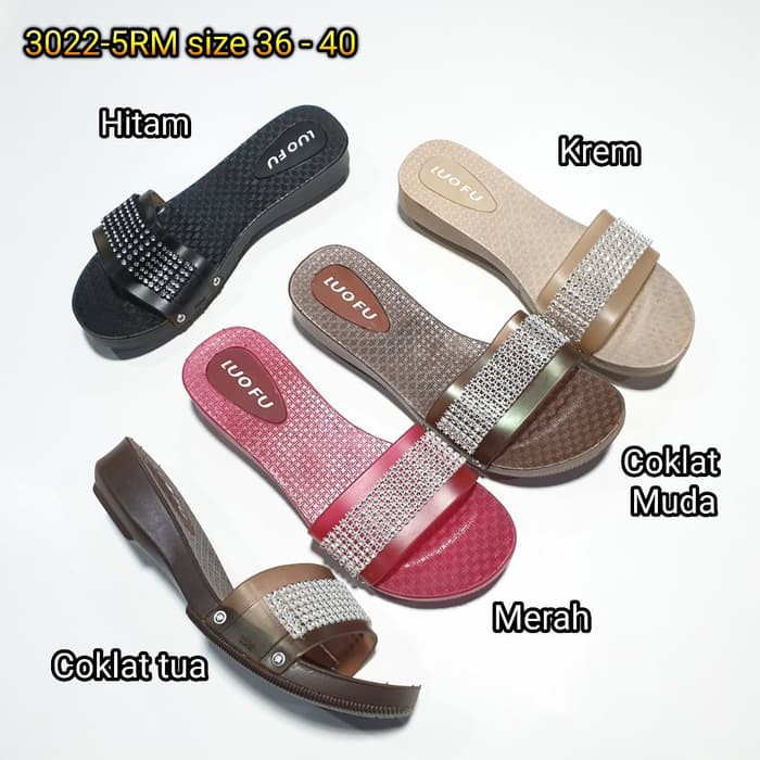 jelly sandal  slop luofu  sendal selop  karet import 3022 5RM 