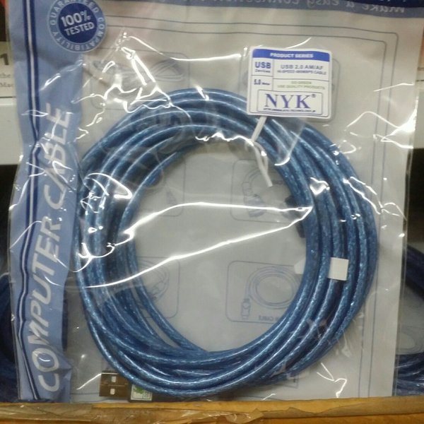 NYK Kabel USB Extension  5M - Biru