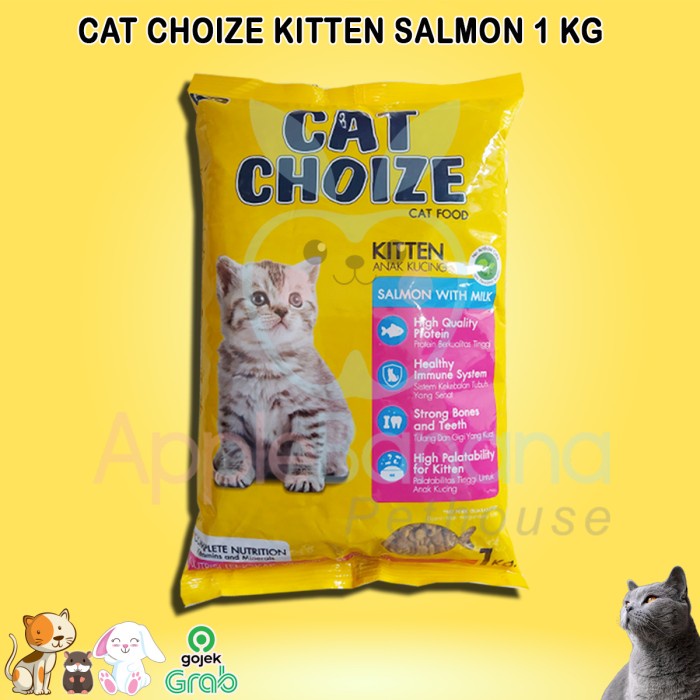 

CAT CHOIZE KITTEN SALMON with MILK 1 Kg makanan Anak Kucing 1KG