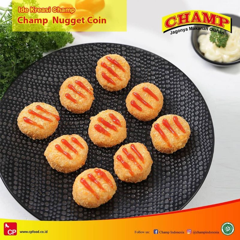 

Champ Chicken Nugget Coin 200GR Naget Ayam Bentuk Coin