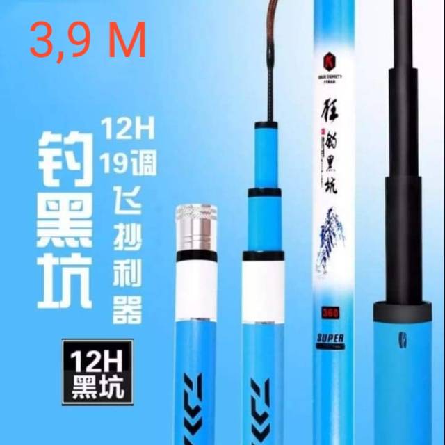 Joran tegek import Daiwa sky blue 390cm super kaku