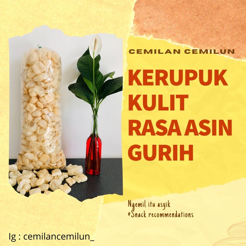 

Kerupuk Kulit Sapi Dorokdok Guling Asin Gurih 500gr