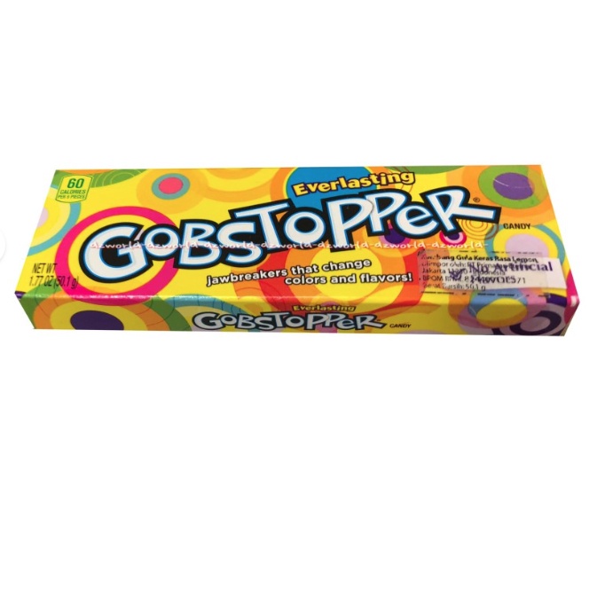 Everlasting Gobstopper Jawbreakers 50gr Permen Candy Permen Buah Import Wonka Ever lasting Everlasting Gob Stopper Jaw Breakers Cendy Cendi