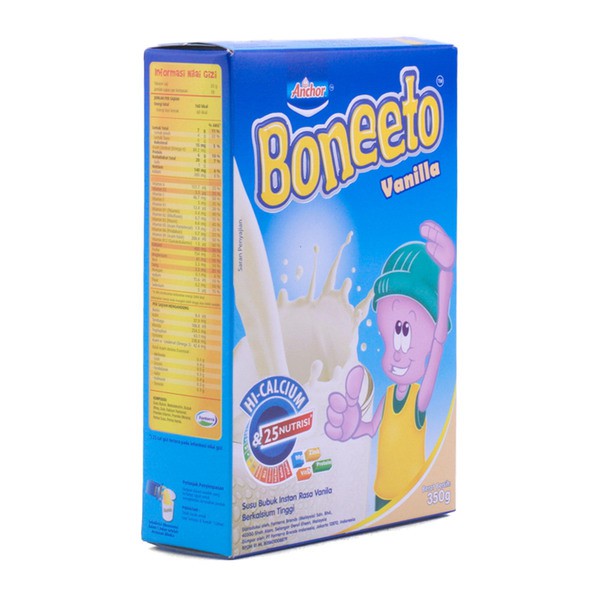 

BONEETO Vanilla 350gr - Susu Anak Tinggi Kalsium Rasa Vanila 350 gram