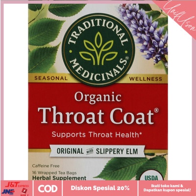 

⭐COD⭐ Traditional Medicinals Organic Throat Coat Original with Slippery Elm