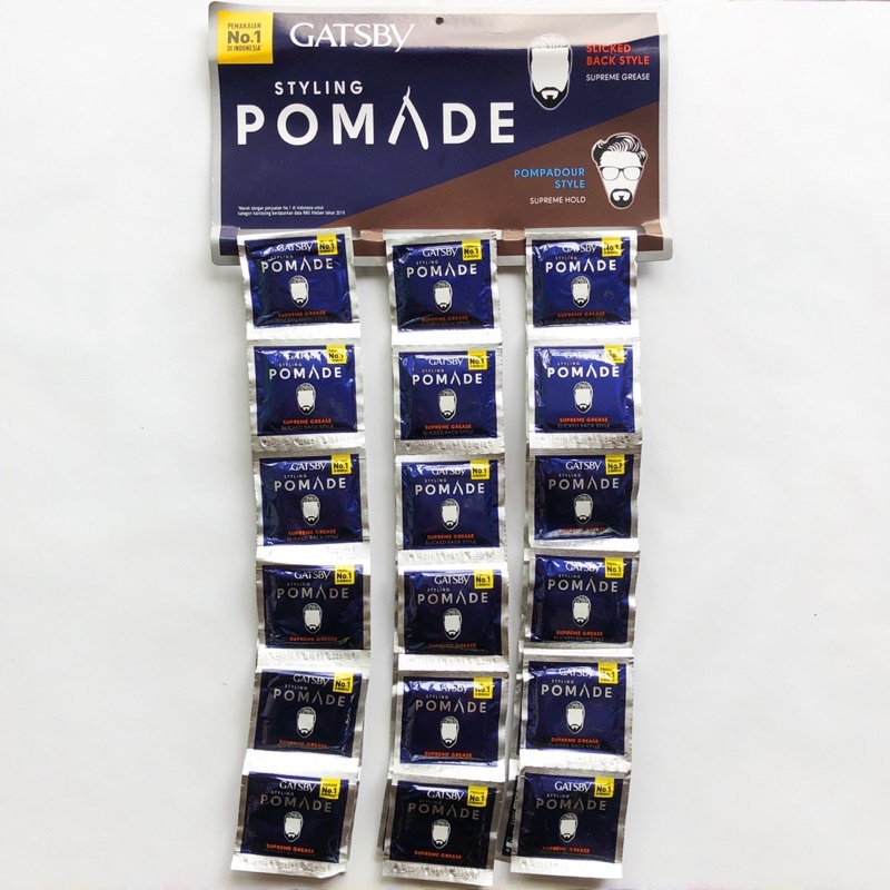 (12 Sachet) Gatsby Styling Pomade isi 12 Sachet