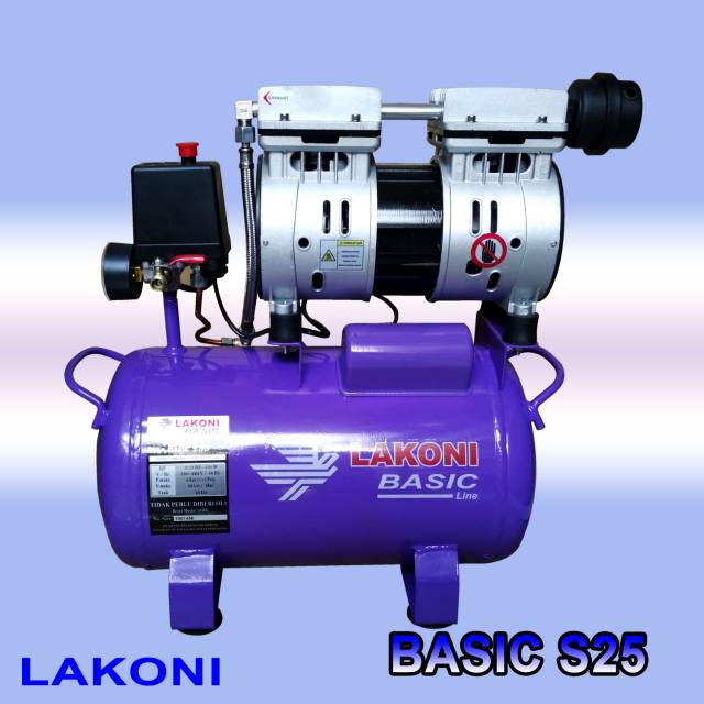 KOMPRESOR ANGIN LISTRIK OILLES SILENT LAKONI BASIC 25