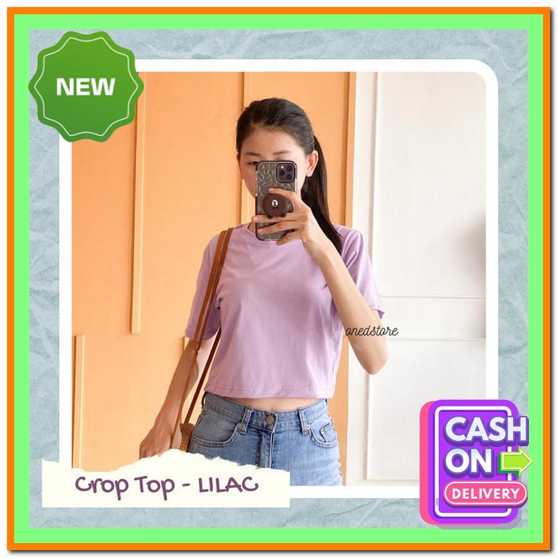 Crop Top Import Kaos Polos Crop Top Kaos Panjang Crop Wanita Baju Kaos Croptop Atasan Cewek Korea Ba