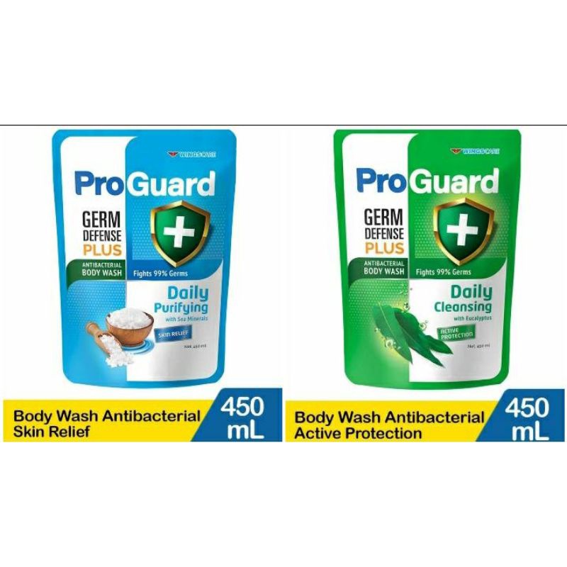 PROGUARD Sabun Mandi Cair Anti Bakteri Daily Cleansing dan Daily Purifiying Pouch 450ml