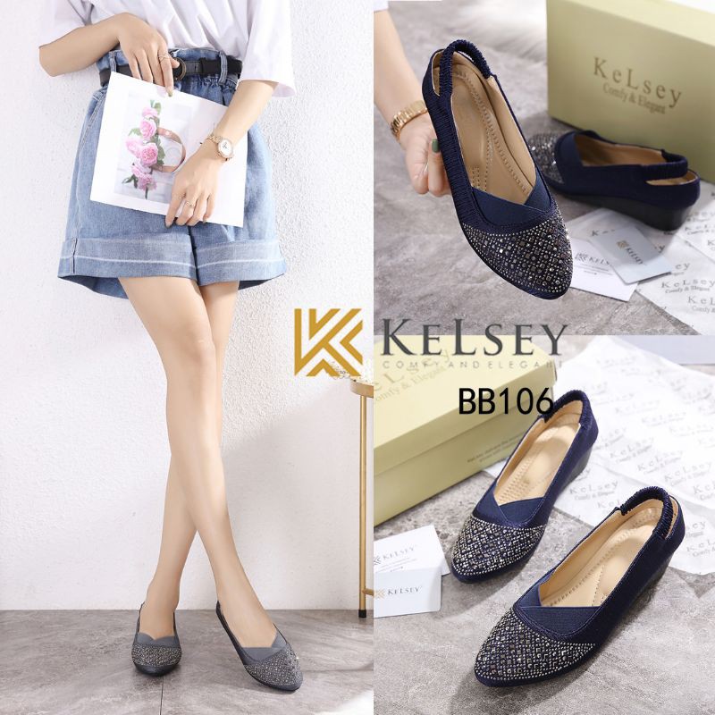 Kelsey Sepatu Wedges Wanita BB106