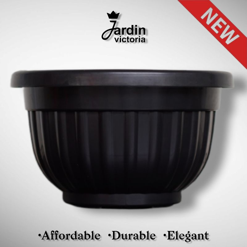 [NEW] Pot Bunga Hitam 35 Model Belimbing | Jardin Pot Tanaman Modern Klasik