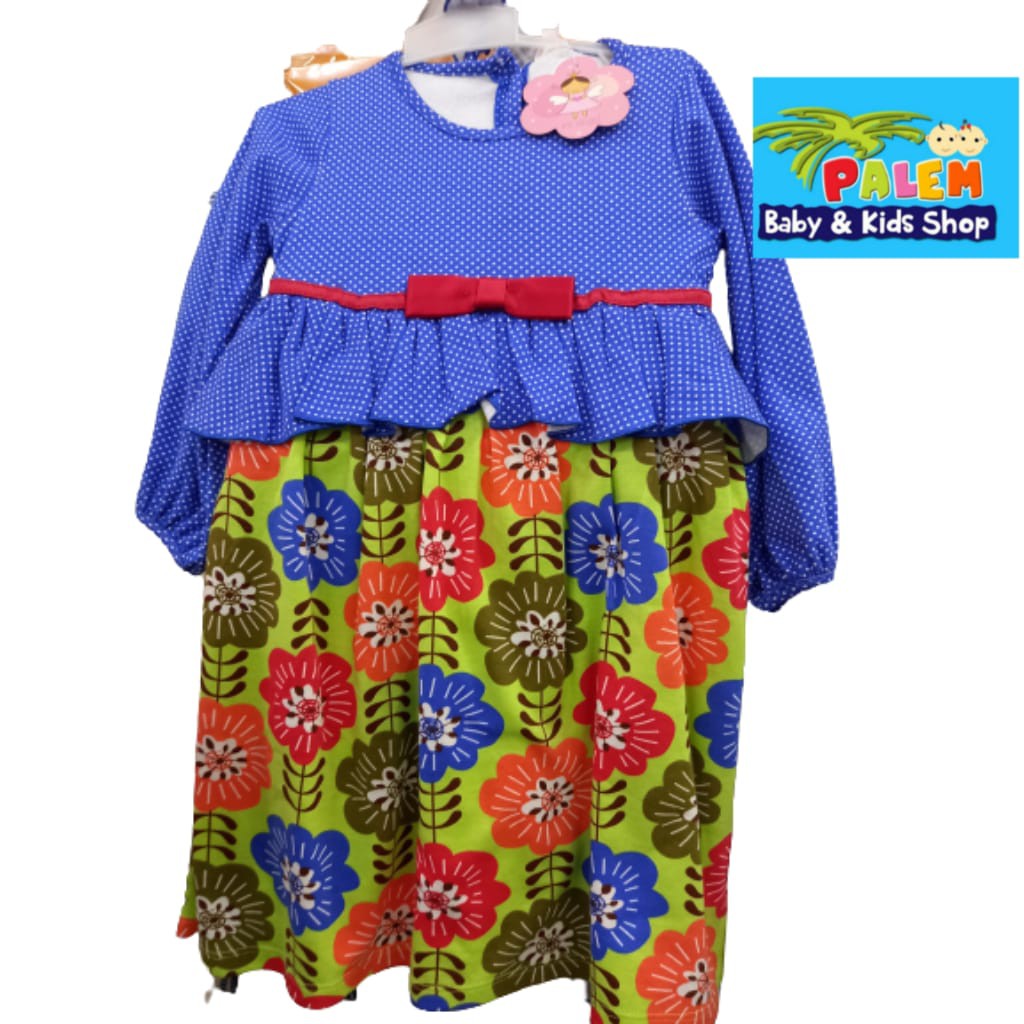 Mi angel Gamis Bunga 1644 3-4 TAHUN