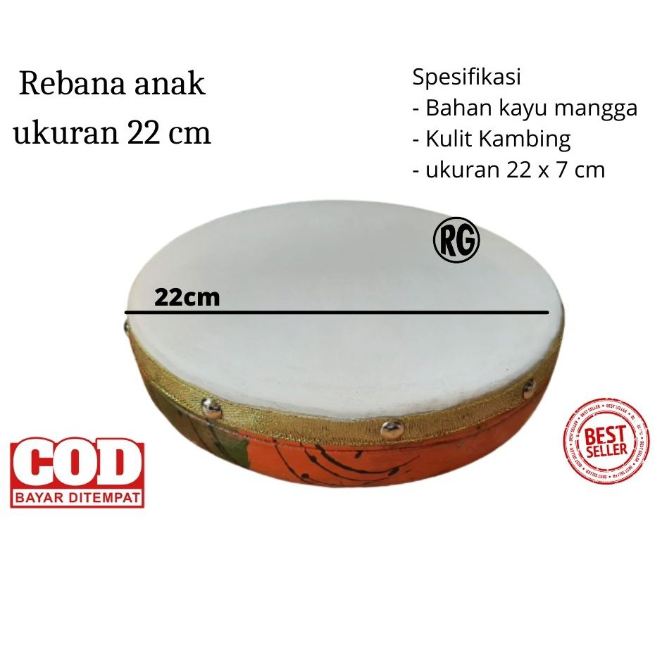 gendang alat musik UKURAN 22 CM  alat musik tradisional  alat musik murah rebana mainan