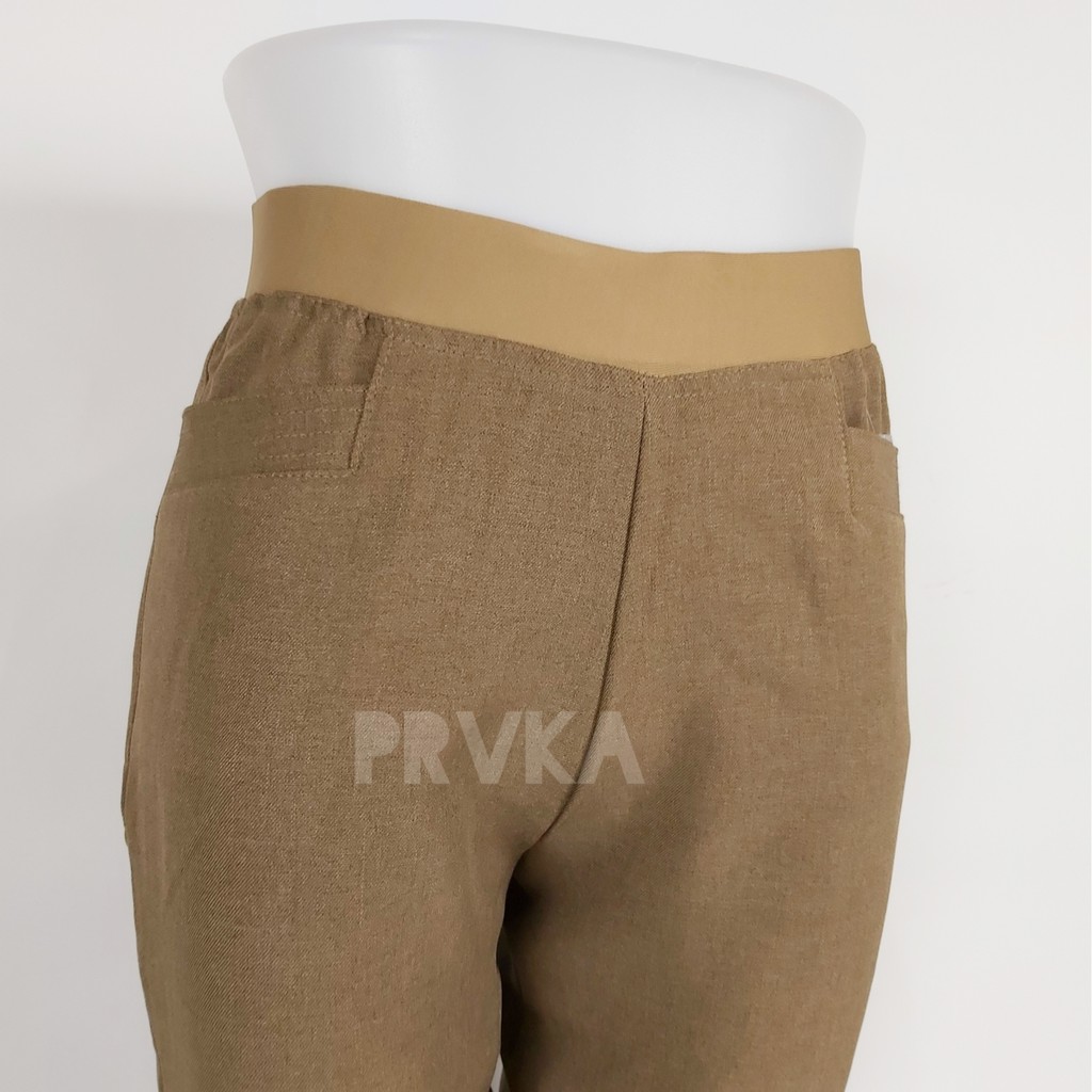 Celana Bahan Kerja Wanita / Pingang Karet. ( UKURAN S - 5L )