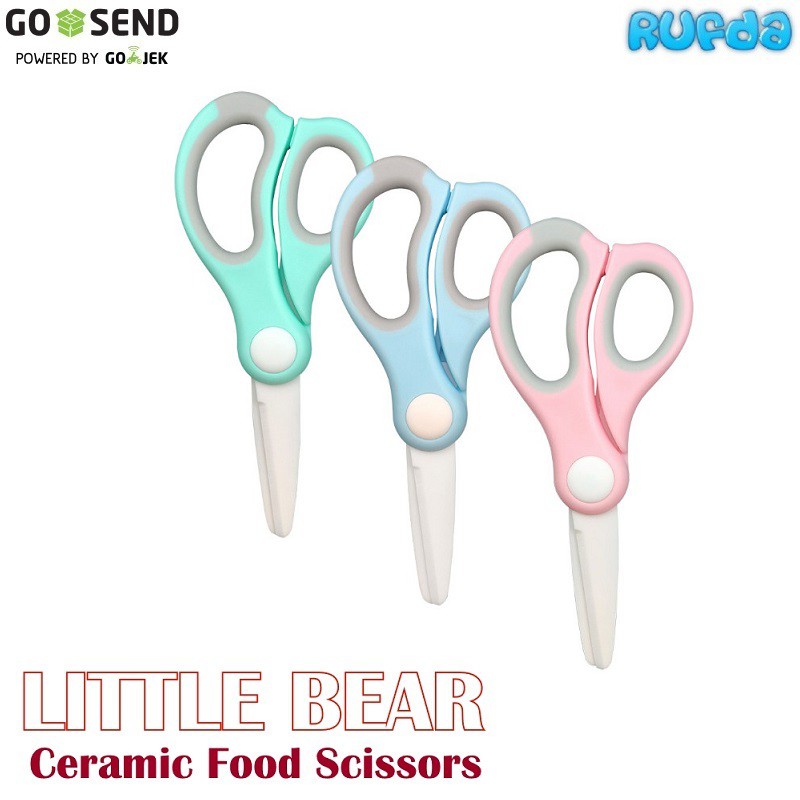 Little Bear Ceramic Food Scissors Gunting Makanan Bahan Keramik