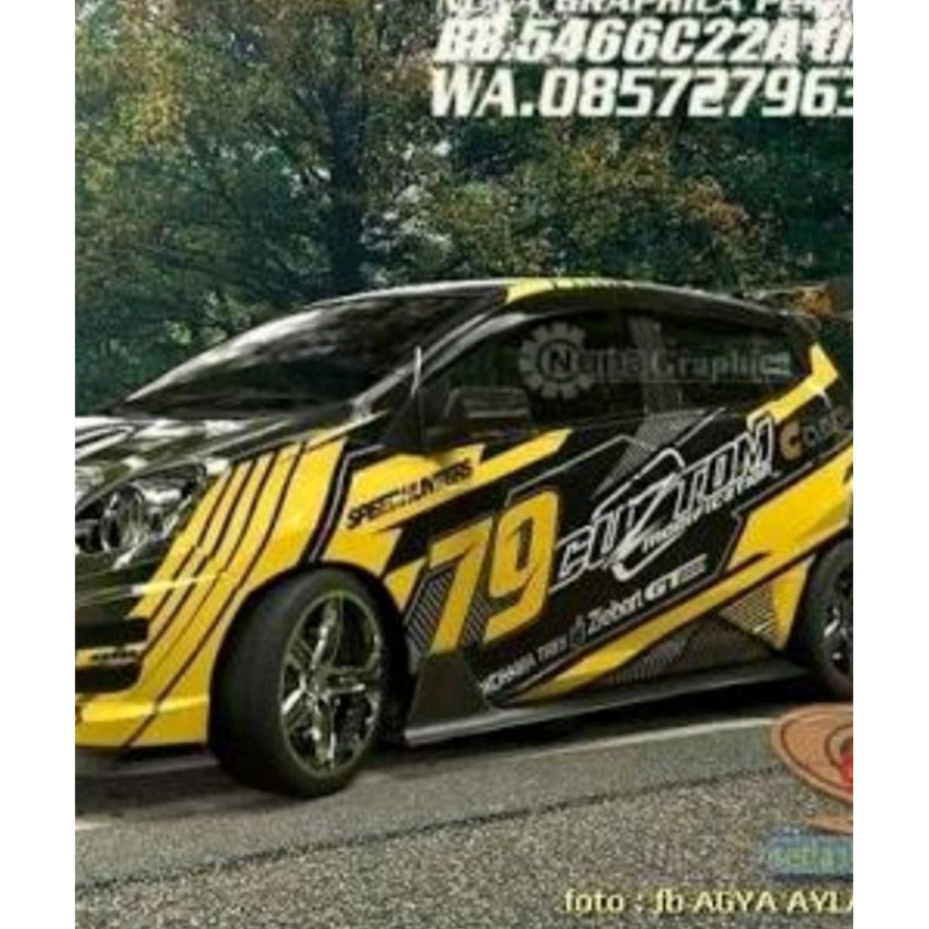 Cutting Sticker Striping Mobil Agya Ayla Racing Sport Simple Kerenn Garang Shopee Indonesia
