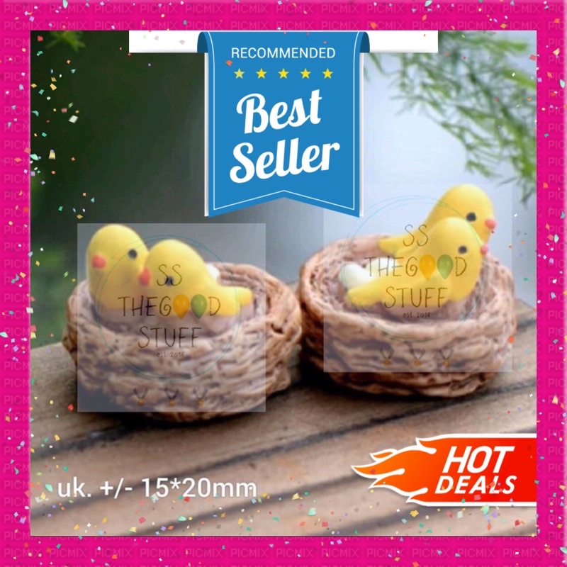 Maket Mini Miniatur Sarang Sangkar Burung