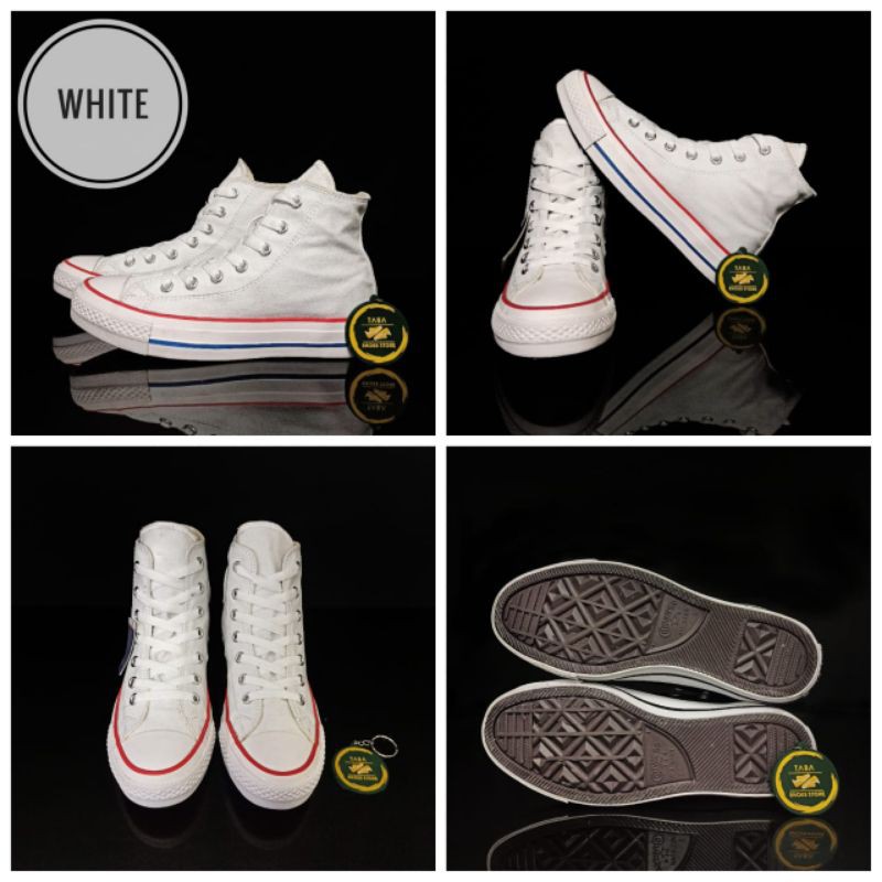 (BISA COD) SEPATU SNEAKERS CLASSIC WHITE TINGGI PRIA WANITA PREMIUM