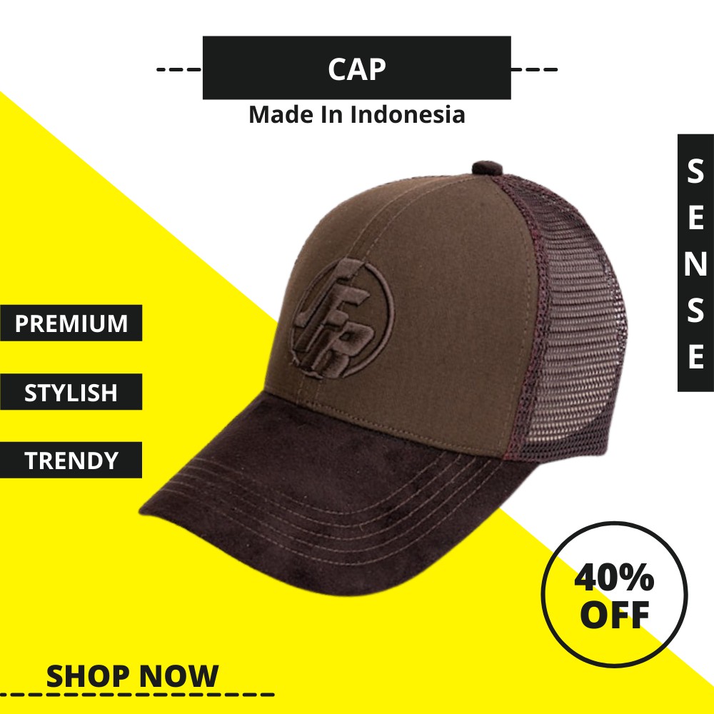 JFR Topi Pria Cowok Original Distro Terbaru Trucker Polocap Jaring Baseball Premium JCAP03