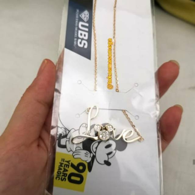 Kalung love Minnie mouse Disney UBS kadar 375