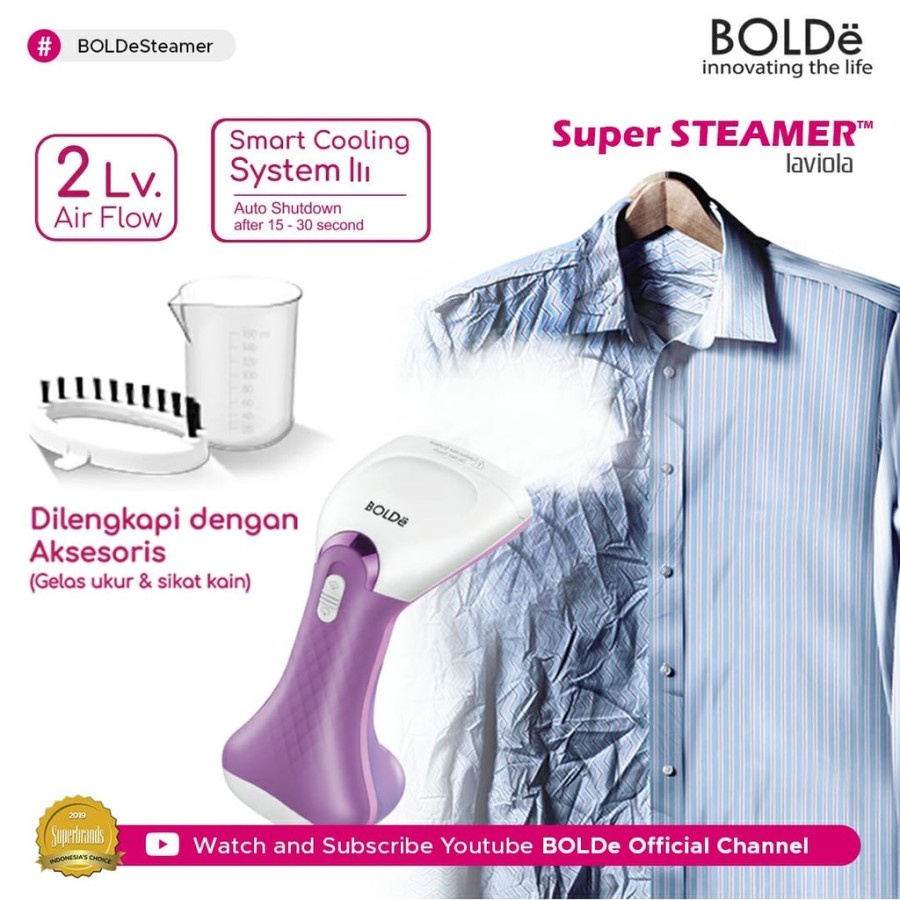 BOLDe Super Steamer Laviola - Setrika Uap Portable - Clothes Dryer