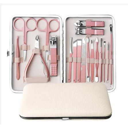[TOSERBA_EMAK] - Biutte.co Nail Art Set Gunting Kuku Manicure Pedicure 18 PCS - ZJQ-18 - Rose Gold