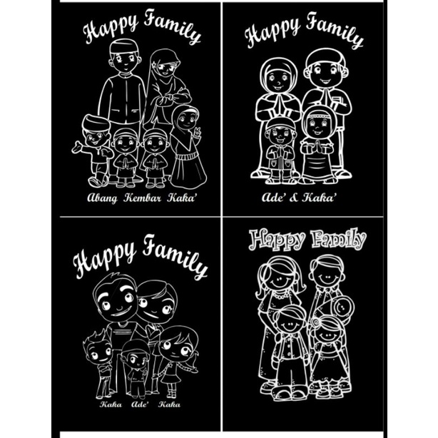 

cutting stiker happy family