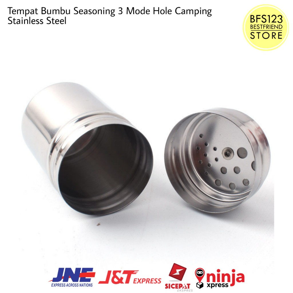 Tempat Bumbu Seasoning 3 Mode Hole Camping Stainless Steel