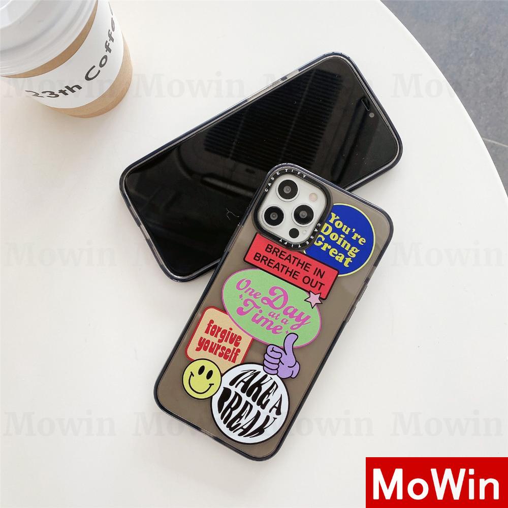 Mowin - iPhone Case Silicone Soft Case Clear Case Shockproof Black Grey Graffiti Compatible for iPhone 11 iPhone 12 Pro Max iPhone 7 8 Plus 8 Pro iphone SE 8plus X 7plus mini 12 Max 11 XS Xr SE2020 MAX