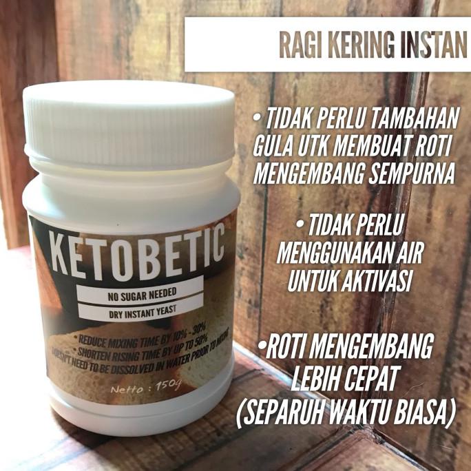 

KETOBETIC dry instant yeast ragi kering tanpa gula 150g