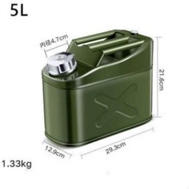 Jerigen besi 5 liter/ jerry can 5 l/ termasuk selang