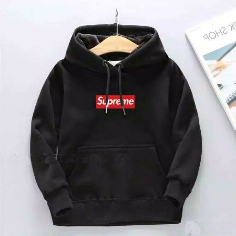 jaket hoodie zipper anak supreme