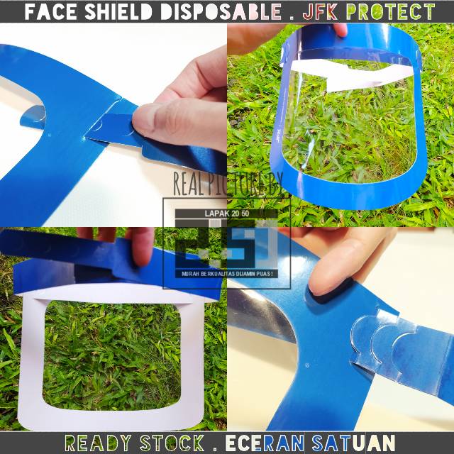 FACE SHIELD ANAK DEWASA SEKALI PAKAI TERMURAH ECER SATUAN APD FACESHIELD ANTI FOG EMBUN DISPOSABLE