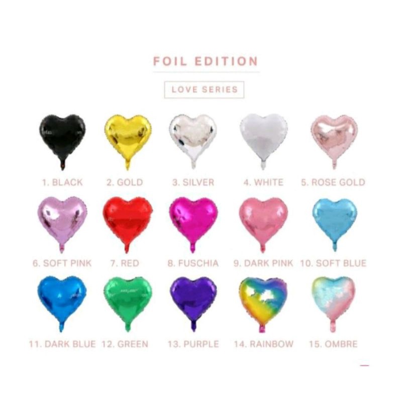 Balon Foil Love uk 5inchi dan 10 inchi/balon buket/hias buket/balon foil medan/balon hampers/balon h