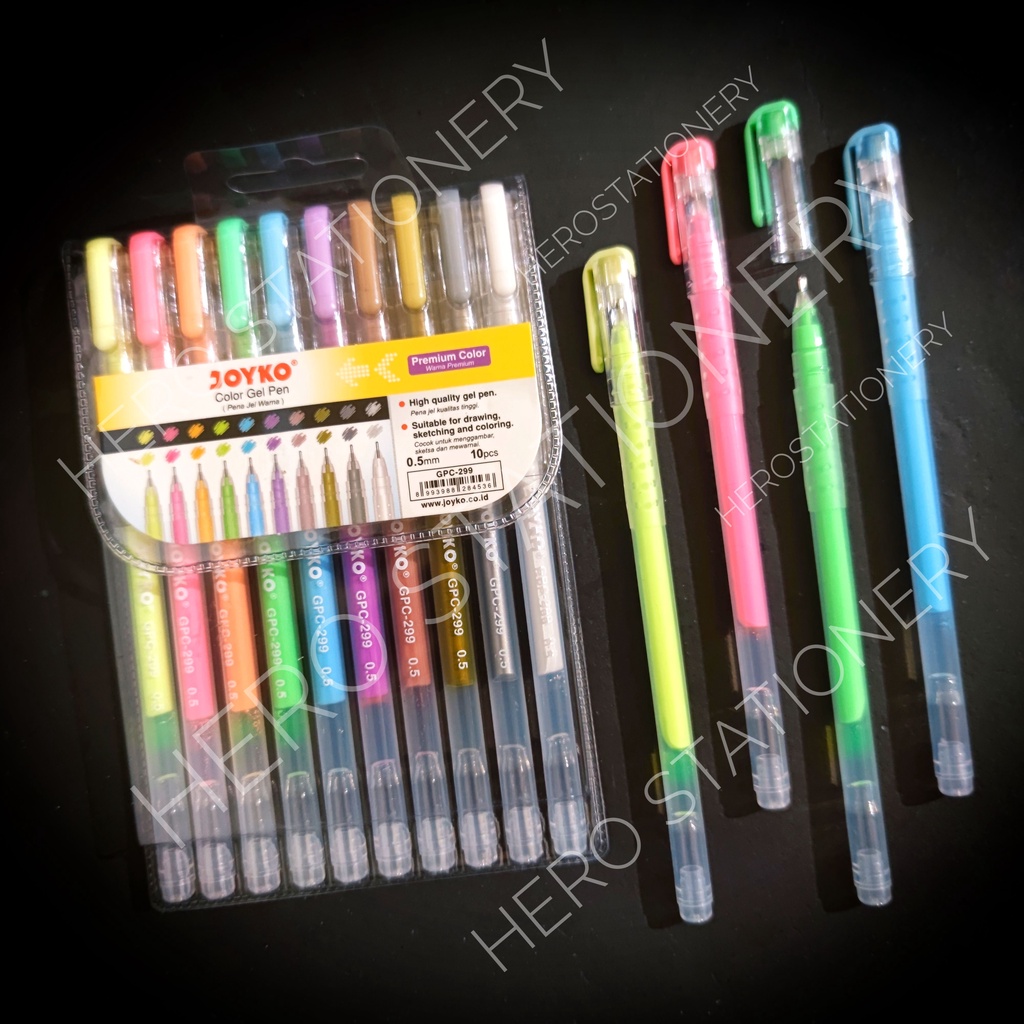 

Joyko pena gel premium color set pastel 10 warna 0.5 mm GPC-299