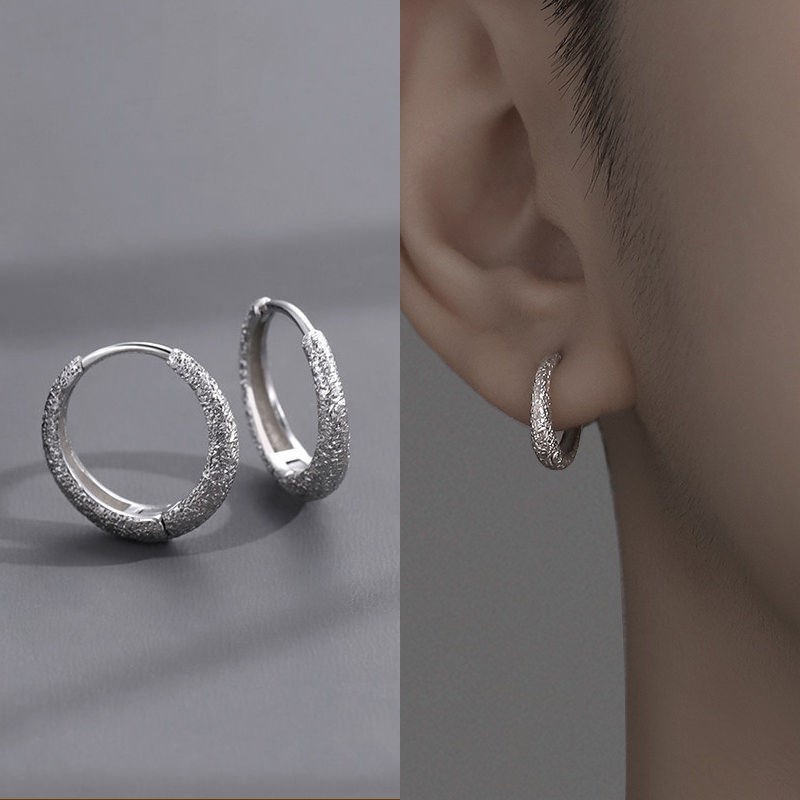 Anting Tusuk Silver Gaya Hip Hop Untuk Wanita