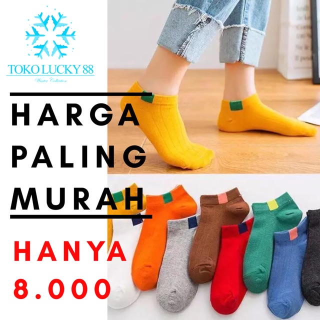 Kaos Kaki Katun Pendek Korea Sock Cotton Korean Style