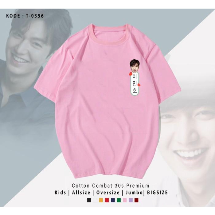 7.7 Lee Min Ho T-Shirt / Kaos / Bahan Premium Unisex Ld 104 / Bahan Melar Promo