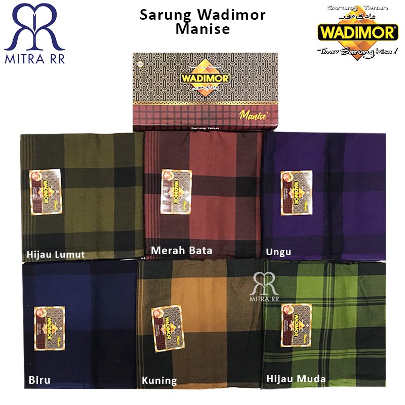 Sarung Wadimor Murah Motif Kotak Manise Ecer/ Grosir Sarung Tenun Dewasa Pria