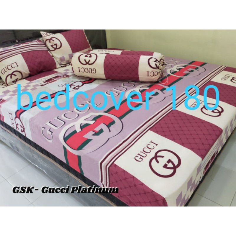 NEW SET BEDCOVER HOMEMADE MURAH BLUE PSRIS BTS21 GUCCI PLATINUM