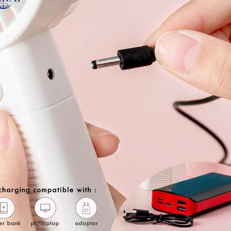 ☆ Jiekai Kipas angini mini karakter / Mini fan Portable led terbaru ✽
