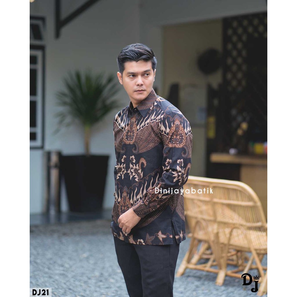 baju kemeja batik lengan panjang | baju kemeja lengan panjang pria motif batik | baju kemeja lengan 