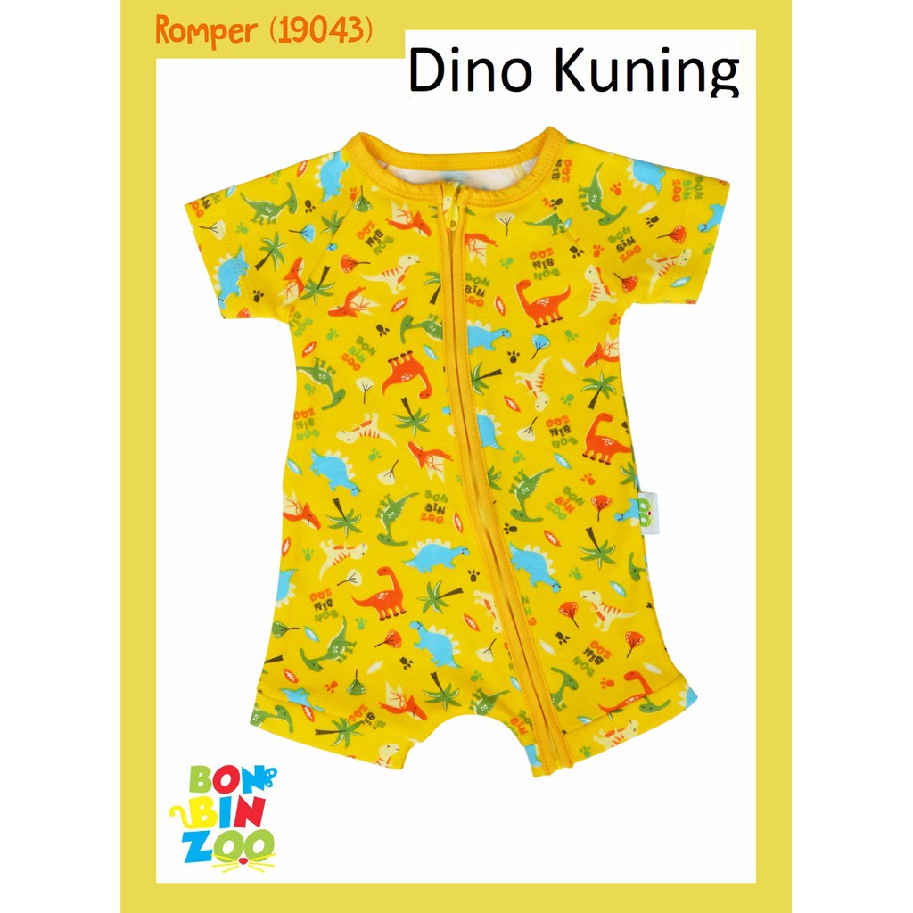 Romper Pendek Resleting Bonbinzoo SNI uk 0-3m / 3-6m / 6-12m SML CBKS SO