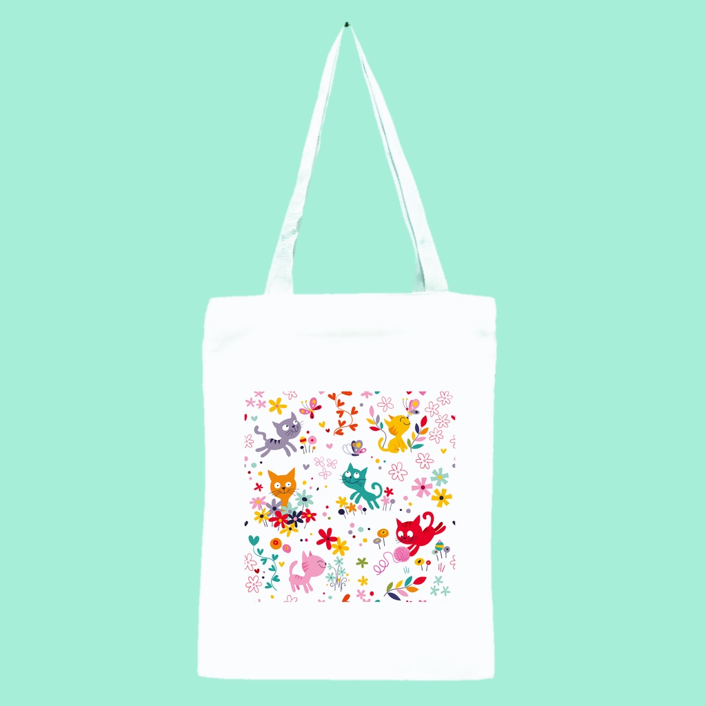 Bisa CUSTOM FOTO PART 2 FLOWER / BUNGA New totebag tas wanita tote aesthetic tas fashion wanita tas kuliah sekolah printing (resleting)  drill premium (200) || kiiyoomii ||