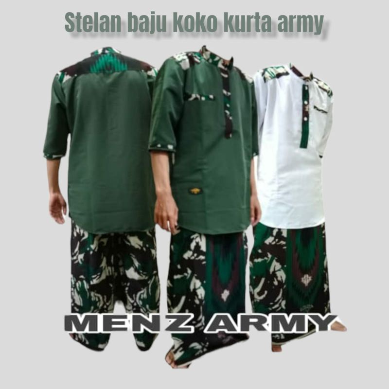 BAJU KOKO KURTA/STELAN BAJU CELANA ARMY
