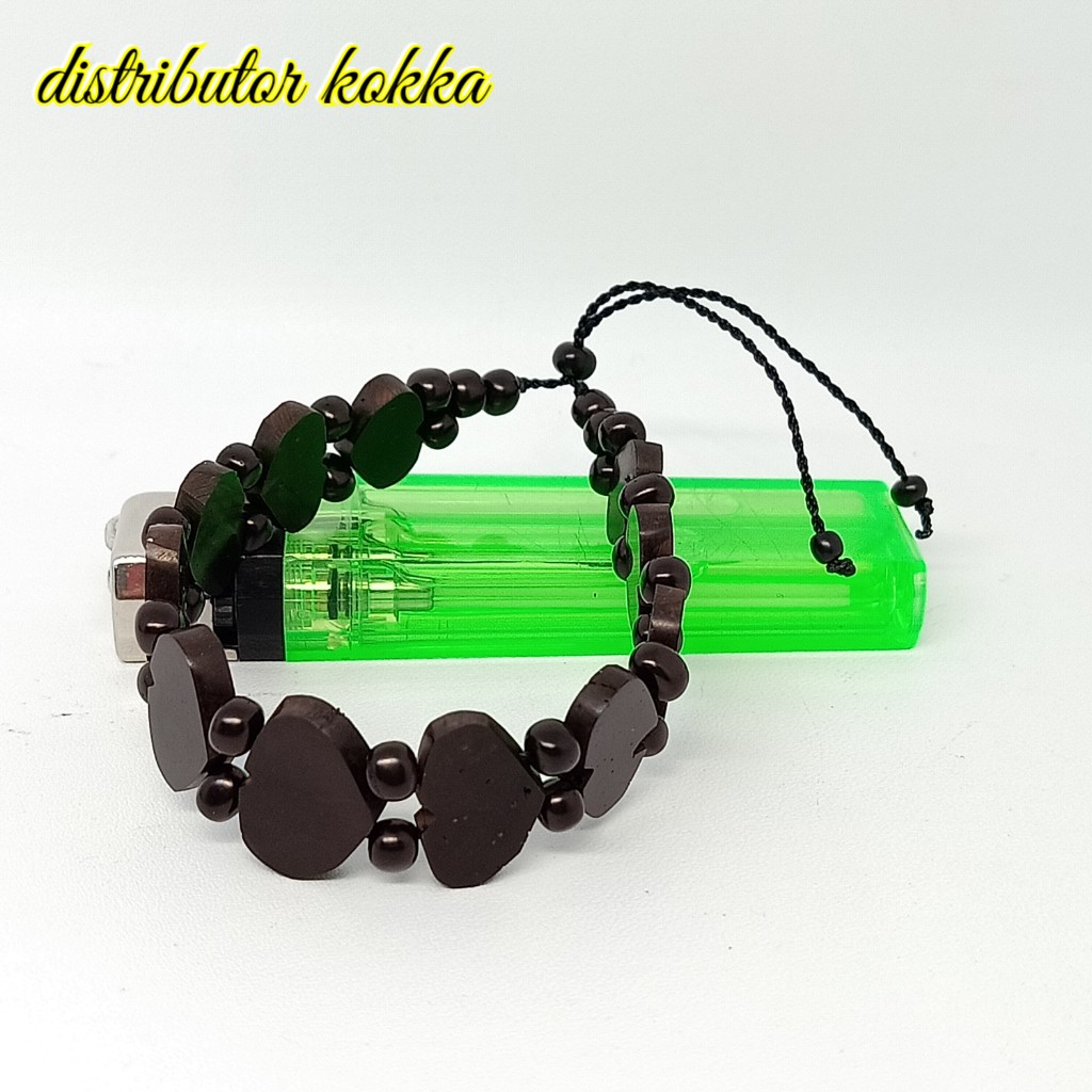 ( SUPER MURAH ) Gelang kokka kaukah love full hitam